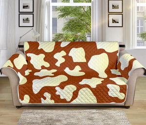 Chocolate And Milk Cow Print Sofa Protector