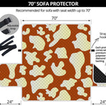 Chocolate And Milk Cow Print Sofa Protector