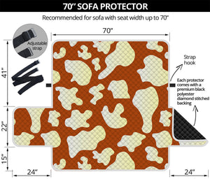 Chocolate And Milk Cow Print Sofa Protector