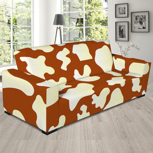 Chocolate And Milk Cow Print Sofa Slipcover