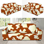 Chocolate And Milk Cow Print Sofa Slipcover