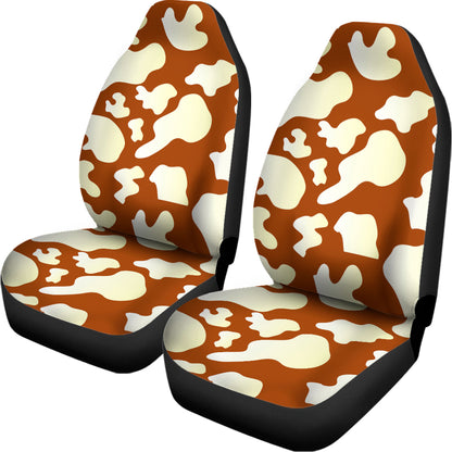 Chocolate And Milk Cow Print Universal Fit Car Seat Covers