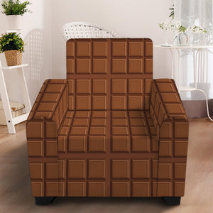 Chocolate Bar Pattern Print Armchair Slipcover