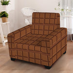 Chocolate Bar Pattern Print Armchair Slipcover