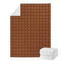 Chocolate Bar Pattern Print Blanket