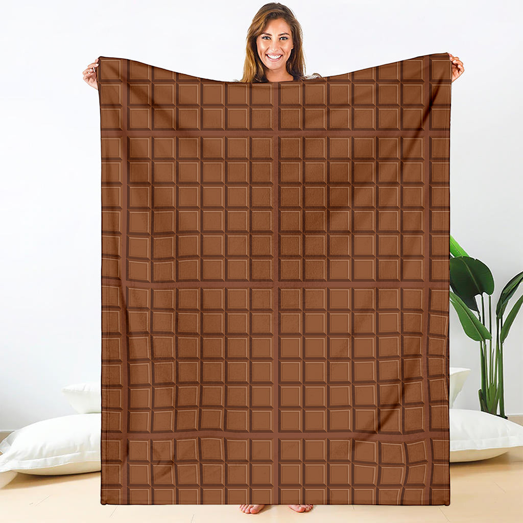 Chocolate Bar Pattern Print Blanket