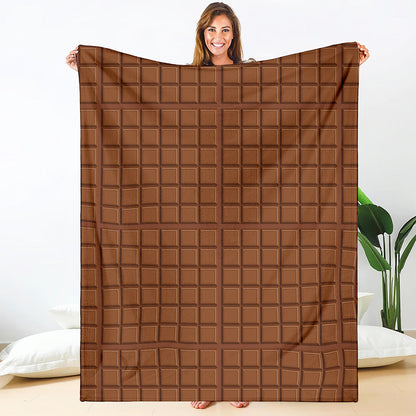 Chocolate Bar Pattern Print Blanket