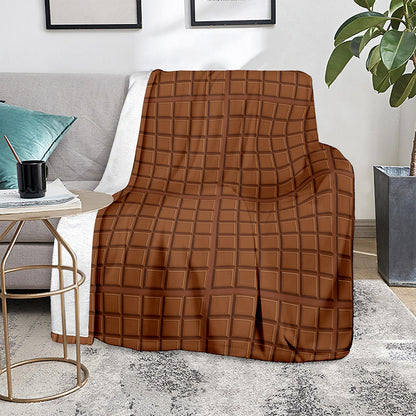 Chocolate Bar Pattern Print Blanket
