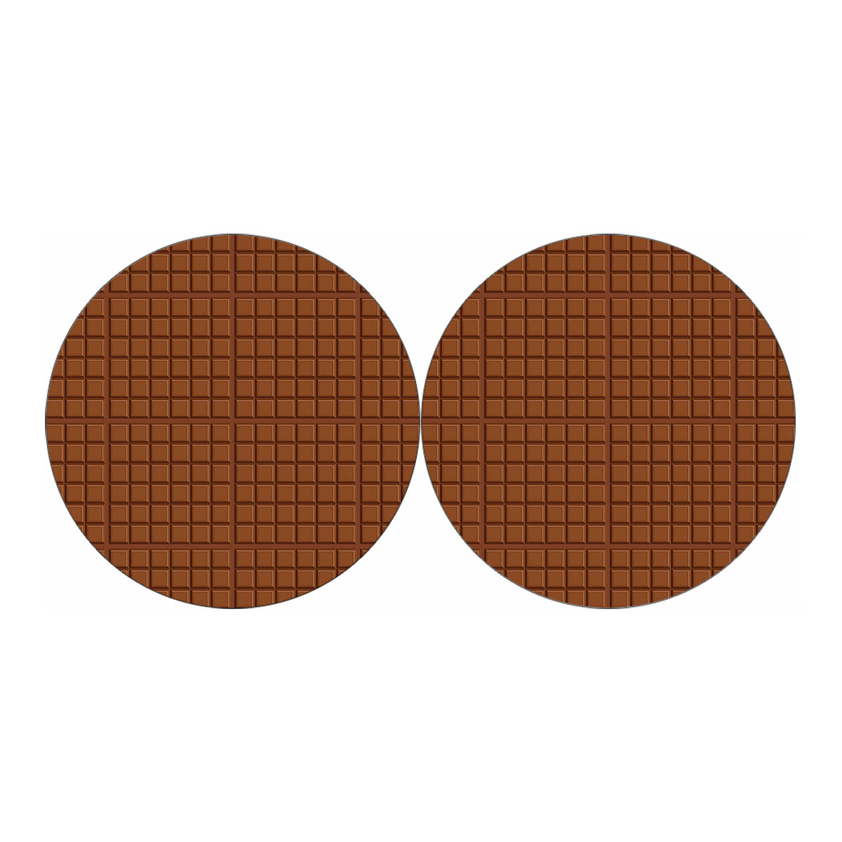 Chocolate Bar Pattern Print Car Coasters