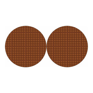 Chocolate Bar Pattern Print Car Coasters