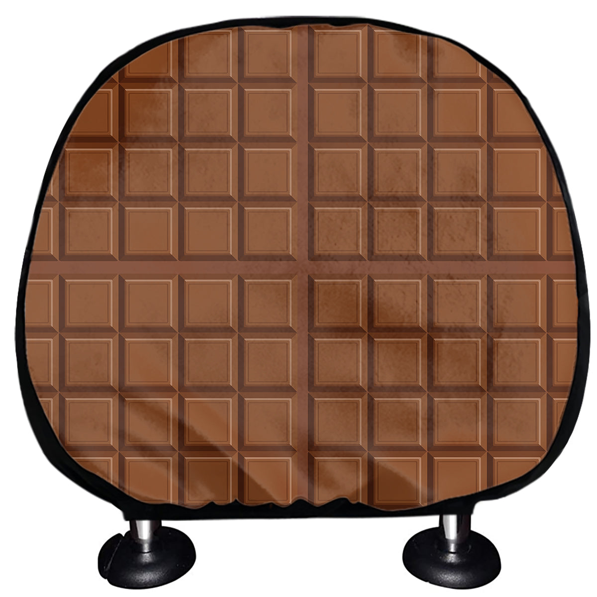 Chocolate Bar Pattern Print Car Headrest Covers