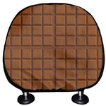 Chocolate Bar Pattern Print Car Headrest Covers