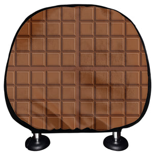 Chocolate Bar Pattern Print Car Headrest Covers