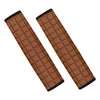 Chocolate Bar Pattern Print Car Seat Belt Covers