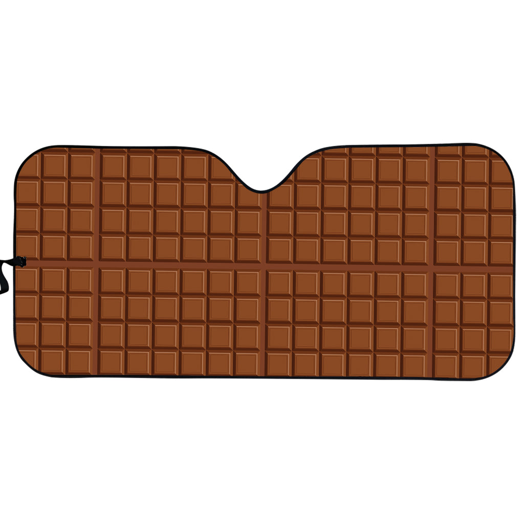 Chocolate Bar Pattern Print Car Sun Shade