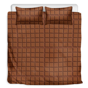 Chocolate Bar Pattern Print Duvet Cover Bedding Set