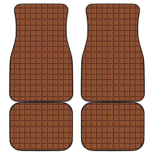 Chocolate Bar Pattern Print Front and Back Car Floor Mats