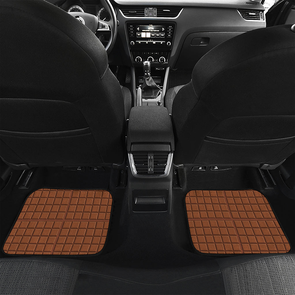 Chocolate Bar Pattern Print Front and Back Car Floor Mats