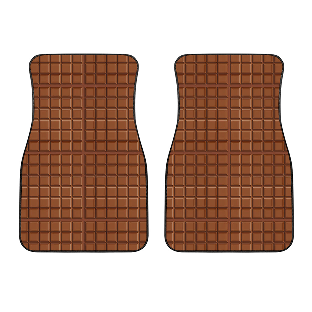 Chocolate Bar Pattern Print Front Car Floor Mats