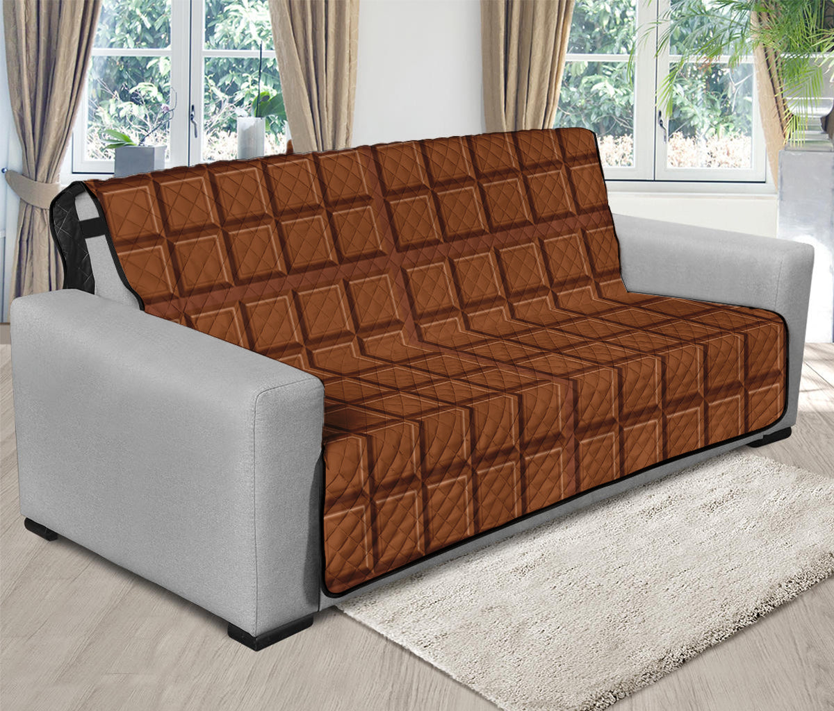 Chocolate Bar Pattern Print Futon Protector