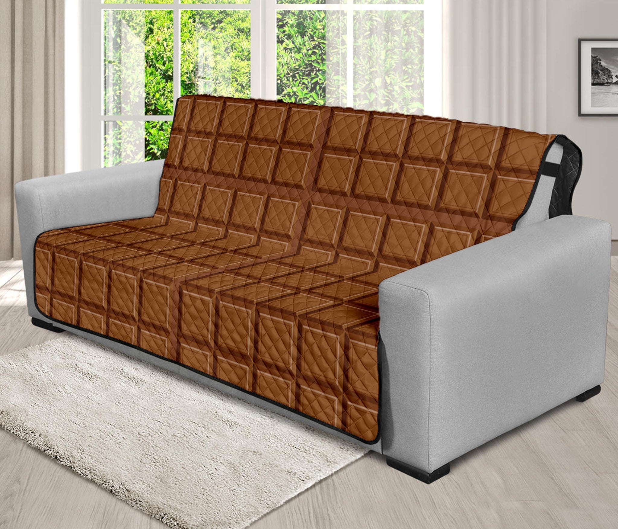 Chocolate Bar Pattern Print Futon Protector