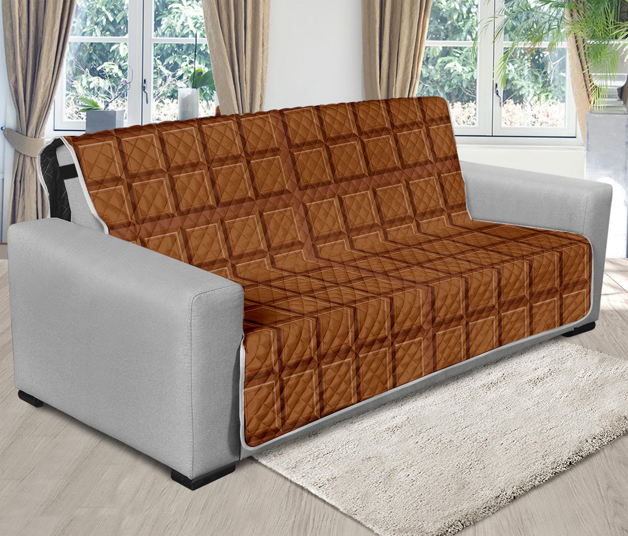 Chocolate Bar Pattern Print Futon Protector