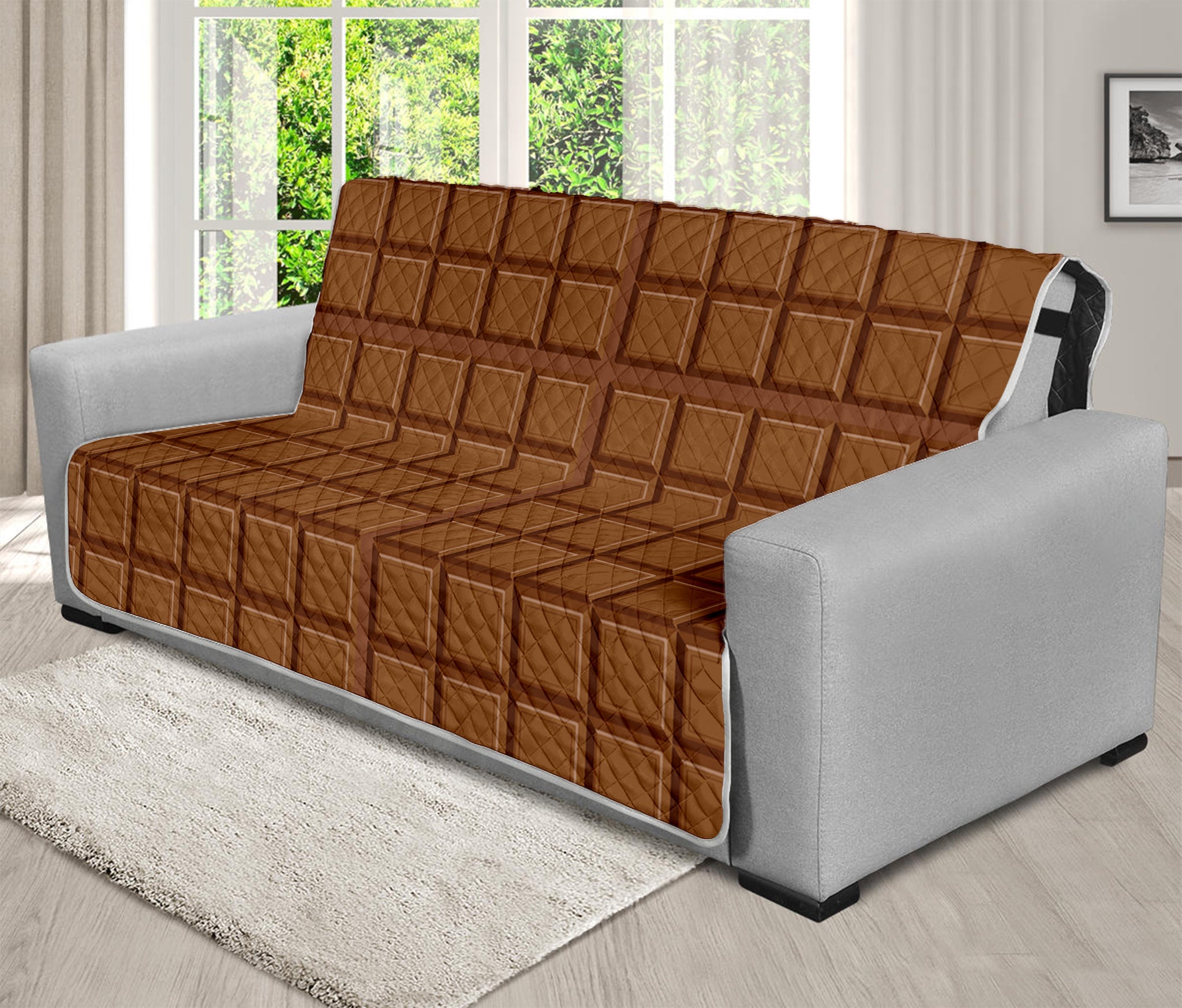 Chocolate Bar Pattern Print Futon Protector