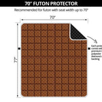 Chocolate Bar Pattern Print Futon Protector