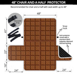 Chocolate Bar Pattern Print Half Sofa Protector