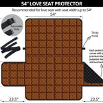 Chocolate Bar Pattern Print Loveseat Protector