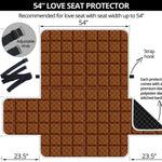 Chocolate Bar Pattern Print Loveseat Protector