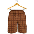 Chocolate Bar Pattern Print Men's Shorts