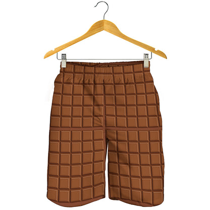 Chocolate Bar Pattern Print Men's Shorts