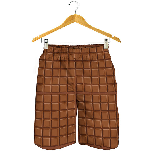 Chocolate Bar Pattern Print Men's Shorts