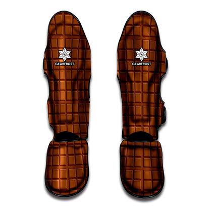 Chocolate Bar Pattern Print Muay Thai Shin Guard