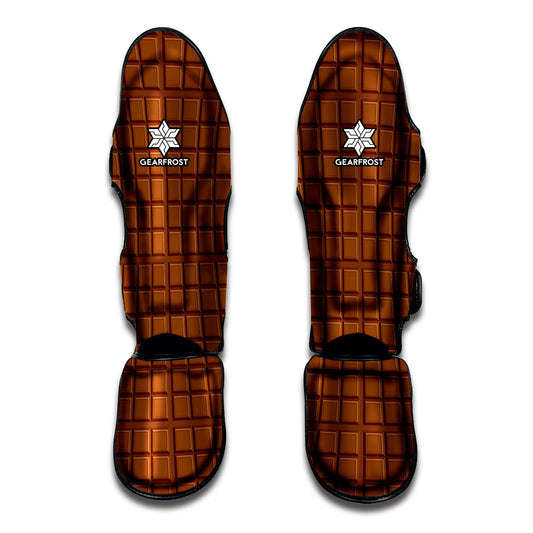 Chocolate Bar Pattern Print Muay Thai Shin Guard