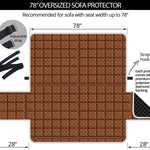 Chocolate Bar Pattern Print Oversized Sofa Protector