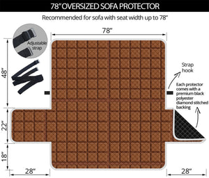 Chocolate Bar Pattern Print Oversized Sofa Protector