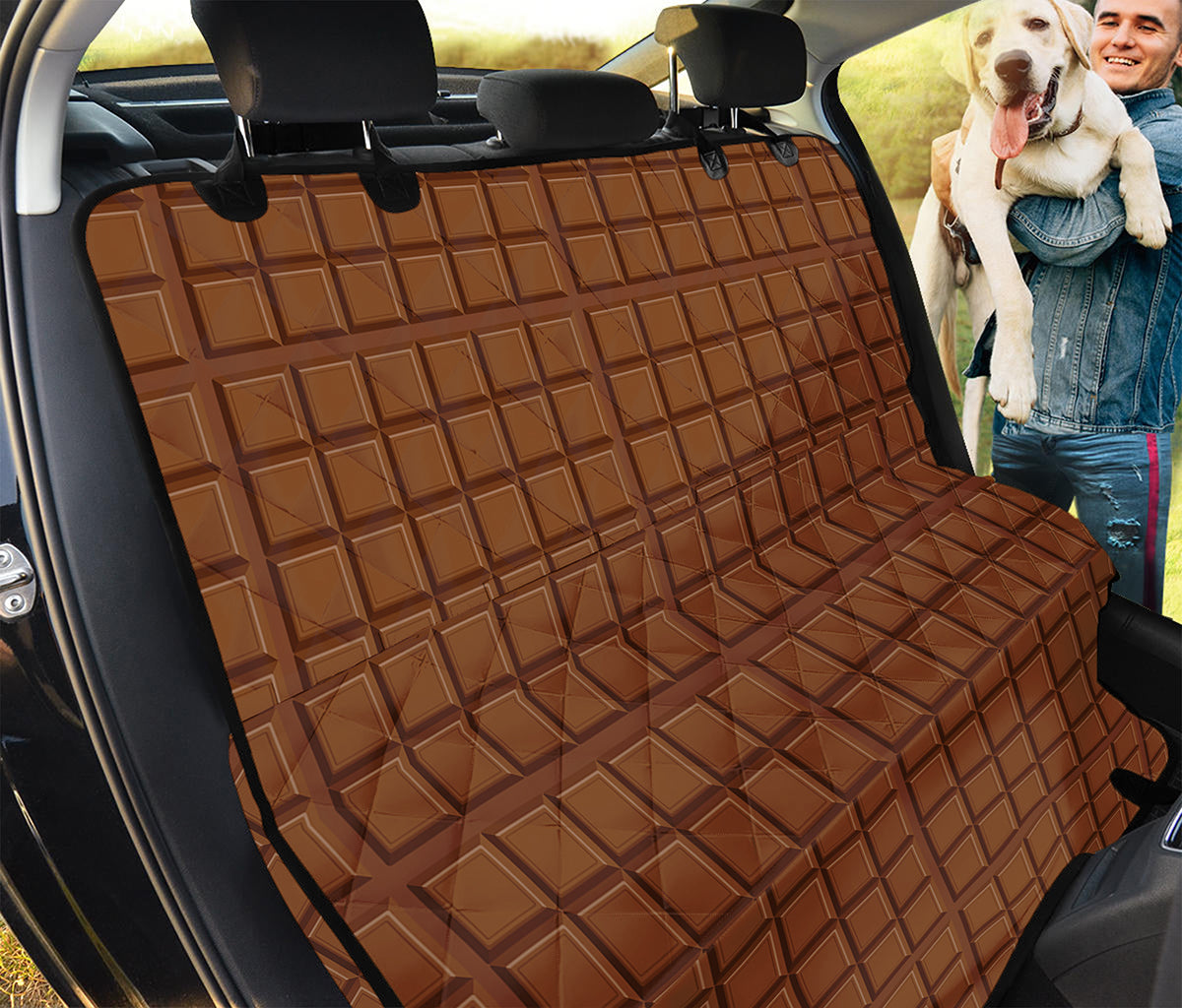 Chocolate Bar Pattern Print Pet Car Back Seat Cover