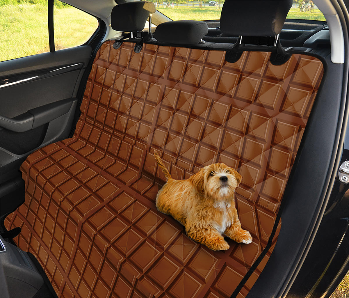 Chocolate Bar Pattern Print Pet Car Back Seat Cover