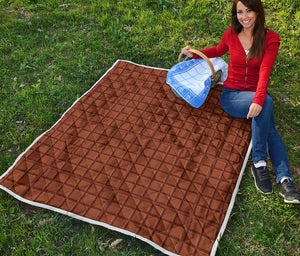 Chocolate Bar Pattern Print Quilt