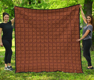 Chocolate Bar Pattern Print Quilt