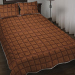 Chocolate Bar Pattern Print Quilt Bed Set