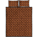 Chocolate Bar Pattern Print Quilt Bed Set