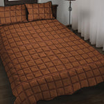 Chocolate Bar Pattern Print Quilt Bed Set