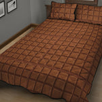 Chocolate Bar Pattern Print Quilt Bed Set