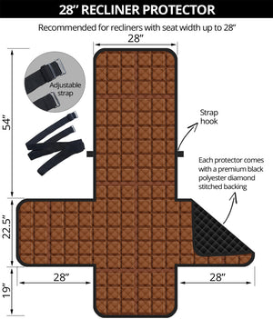 Chocolate Bar Pattern Print Recliner Protector