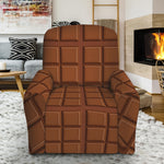 Chocolate Bar Pattern Print Recliner Slipcover