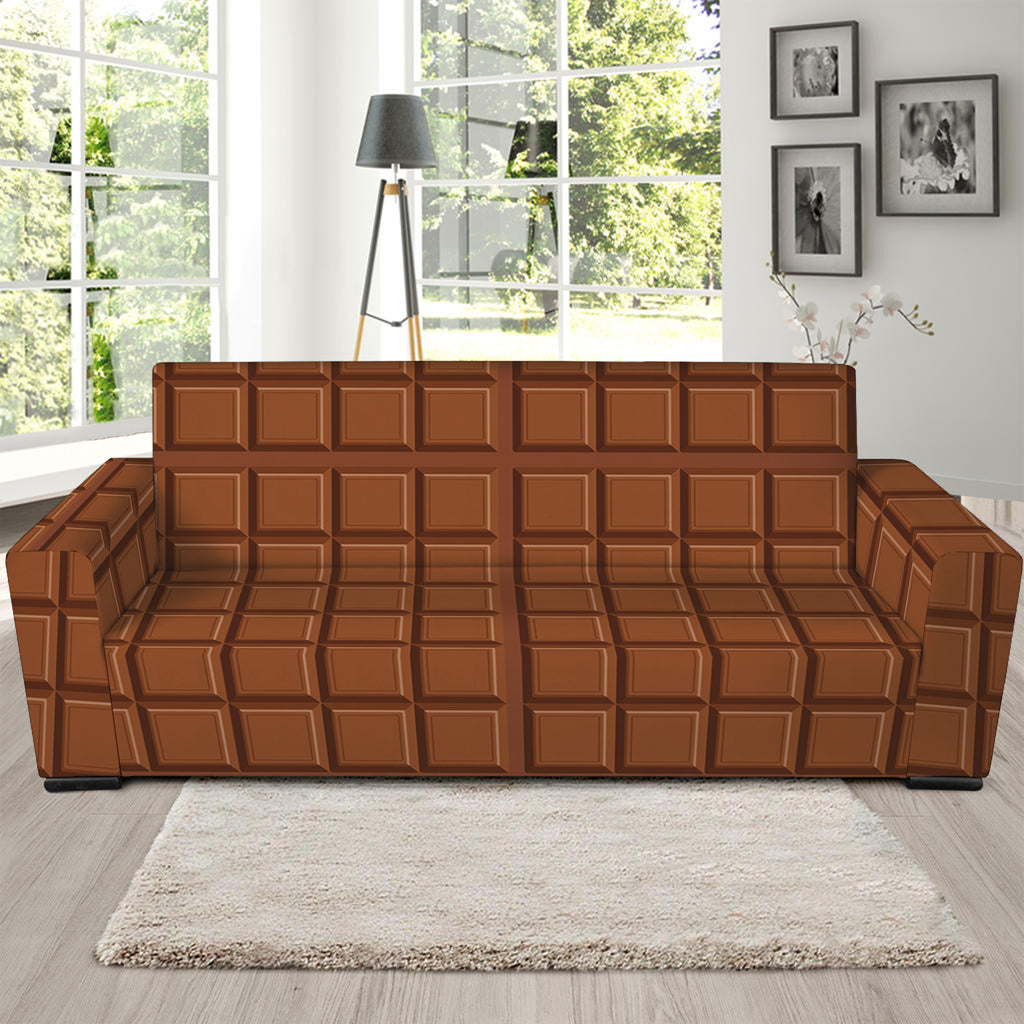 Chocolate Bar Pattern Print Sofa Slipcover