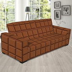 Chocolate Bar Pattern Print Sofa Slipcover